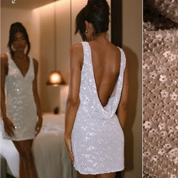 NWT Meshki Louanne Gradient Sequin Mini Dress - Picture 4 of 9